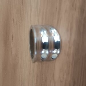Juicy Couture Silver Tone Band Ring Size 5